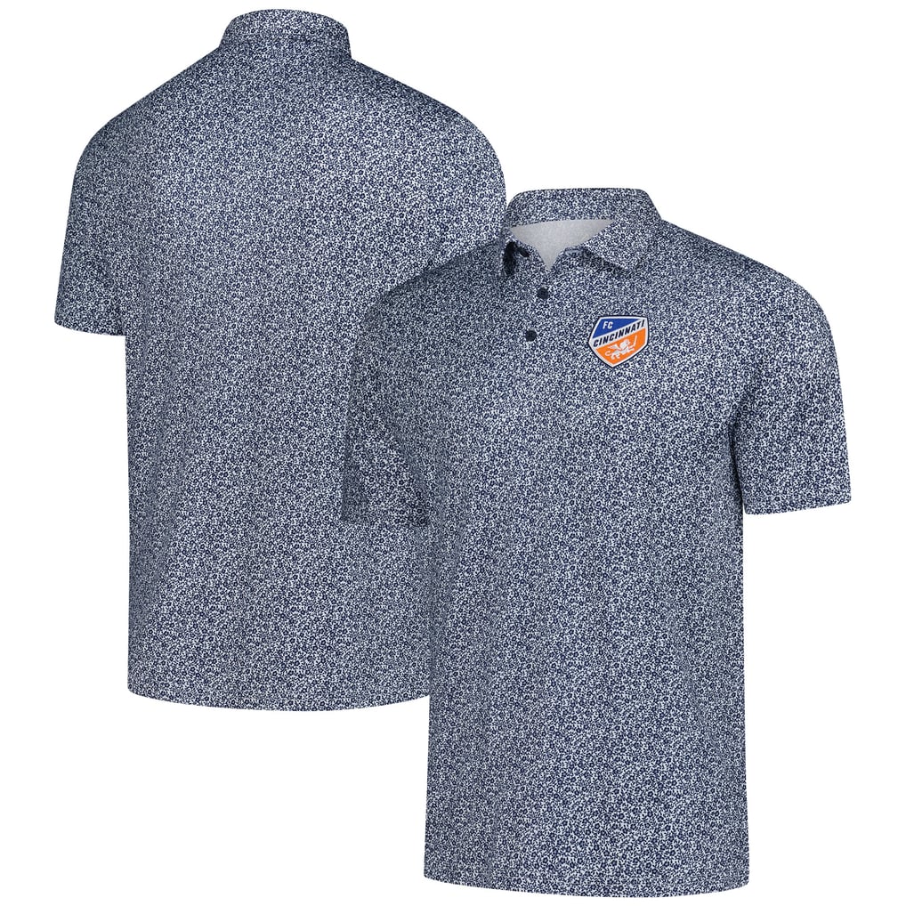  FC Cincinnati Antigua Field Ditsy Polo - Blue